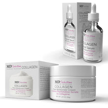 Load image into Gallery viewer, MD Selections Collagen Serum + Cream Kit Firming with Green Tea & Peptides 1 @ 1oz, 1 @ 2oz