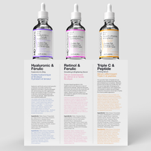 Load image into Gallery viewer, MD Selections Retinol Serum for Face, Hyaluronic Acid Serum for Face, Triple C Serum for Face Bundle, 3 Fl Oz (Pack of 3)