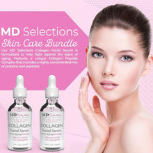 Load image into Gallery viewer, MD Selections Collagen Serum + Cream Kit Firming with Green Tea & Peptides 1 @ 1oz, 1 @ 2oz