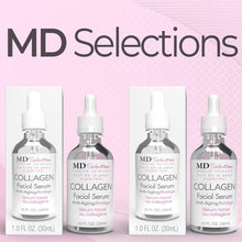 Load image into Gallery viewer, MD Selections Collagen Serum + Cream Kit Firming with Green Tea & Peptides 1 @ 1oz, 1 @ 2oz