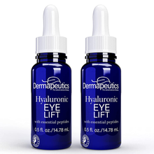 Load image into Gallery viewer, Dermapeutics Hyaluronic Acid Serum for Eyes, 0.5+0.5 Fl Oz (Pack of 2)