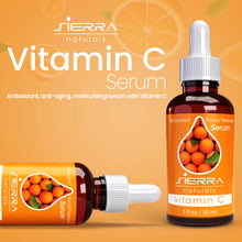 Load image into Gallery viewer, Sierra Naturals Vitamin C Antioxidant Face Serum Skin Brightening & Firming Collagen Boosting, 1 oz
