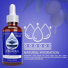 Load image into Gallery viewer, Sierra Naturals Hyaluronic Acid Serum for Face For Dry Skin Anti-aging Collagen Boosting, 1 oz