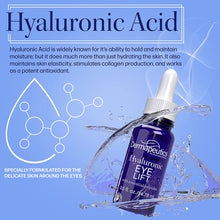 Load image into Gallery viewer, Dermapeutics Hyaluronic Acid Serum for Eyes, 0.5 oz