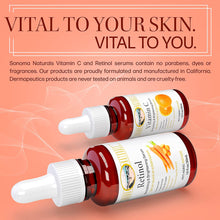 Load image into Gallery viewer, Sonoma Naturals Day & Night (Vitamin C/Retinol) Serum Set for Face, 2 oz