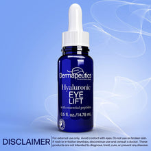 Load image into Gallery viewer, Dermapeutics Hyaluronic Acid Serum for Eyes, 0.5 oz