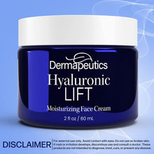 Load image into Gallery viewer, Dermapeutics Hyaluronic Acid Cream for Face with Moisturizer, 2 Oz
