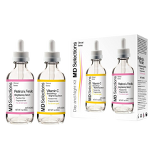 Load image into Gallery viewer, MD Selections Vitamin C/Retinol & Ferulic Serum Set for Face | Day & Night Serum, 2 oz