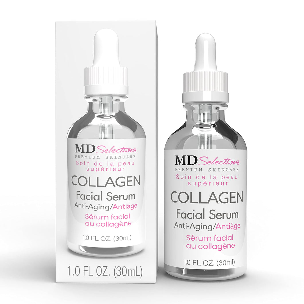 MD Selections Collagen Facial Treatment Serum Firming with Peptides & Green Tea 1oz
